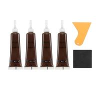 sourcing map Kit de reparación de madera, 4 piezas de relleno de retoque de madera con raspador, papel de lija para arañazos, agujeros, mesas de grietas, escritorios, reparación de suelos de madera