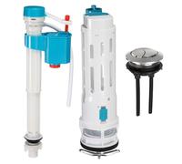 sourcing map Kit de reparación de válvula de descarga doble para inodoros de una sola pieza, incluye válvula de descarga de 3 pulgadas, botón de rosca de 2.2 pulgadas, válvula de llenado, se adapta a