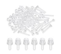 sourcing map Kit de tornillos autorroscantes y tuercas hexagonales de plástico PC transparente M3 x 15 mm, juego de 40 pernos Phillips de cabeza redonda para accesorios de máquina, transparente