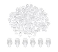 sourcing map Kit de tornillos autorroscantes y tuercas hexagonales de plástico transparente M5 x 12 mm, juego de 40 pernos Phillips de cabeza redonda para accesorios de máquina, transparente