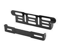 sourcing map Universal Ajustable Kit de Placa de Soporte para Matrícula de Moto Scooter Metal Negro