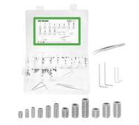 sourcing map Kit surtido de tornillos hexagonales de cabeza Allen, 240 piezas M1.6/M2//M2.5/M3 304 de acero inoxidable interno de acero inoxidable con punta de copa