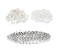 sourcing map Kits de conectores de paso de 2,54 mm, 5 pines, macho hembra, cabezal de ángulo recto, adaptador de cable y kits de crimpado DIP, juego de 50