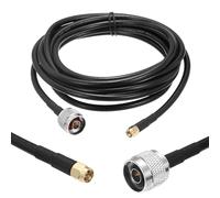 sourcing map KMR/LMR240 Cable de extensión coaxial, 50 ohm, 10 pies, SMA macho a tipo N macho, cable coaxial de baja pérdida, extensión de cable de antena con conector para 3G 4G 5G LTE Ham WiFi GPS
