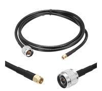 sourcing map KMR/LMR240 Cable de extensión coaxial, 50 ohm SMA macho a tipo N macho RF de baja pérdida, cable coaxial de antena con conector para 3G 4G 5G LTE Ham WiFi GPS RF Radio Uso