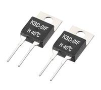 sourcing map KSD-01F Termostato, 40℃ Controlador de Temperatura Normalmente Abierta N.O Interruptor de Control de Temperatura para Microondas Horno Calefacción Eléctrica Motor, 2pcs