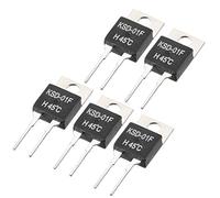sourcing map KSD-01F Termostato, 45℃ Controlador de Temperatura Normalmente Abierta N.O Interruptor de Control de Temperatura para Microondas Horno Calefacción Eléctrica Motor, 5pcs