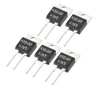 sourcing map KSD-01F Termostato, 75℃ Controlador de Temperatura Normalmente Abierta N.O Interruptor de Control de Temperatura para Microondas Horno Calefacción Eléctrica Motor, 5pcs