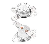 sourcing map KSD301 Interruptor Térmico para 140 °C, Termostato del Interruptor de Control Temperatura Cerámica 10A 6.3mm PIN Normalmente Cerrado NC para Microondas Horno Cafetera, 2pcs