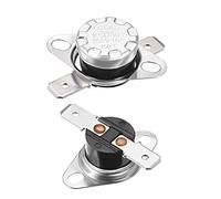 sourcing map KSD301 Interruptor Térmico para 150 °C, Termostato del Interruptor de Control Temperatura 10A 6.3mm Pin Normalmente Cerrado NC para Microondas Horno Cafetera Calefacción, 2pcs