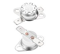 sourcing map KSD301 Interruptor Térmico para 150 °C, Termostato del Interruptor de Control Temperatura Cerámica 10A 6.3mm PIN Normalmente Cerrado NC para Microondas Horno Cafetera, 2pcs