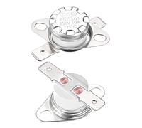 sourcing map KSD301 Interruptor Térmico para 175 °C, Termostato del Interruptor de Control Temperatura Cerámica 10A 6.3mm PIN Normalmente Cerrado NC para Microondas Horno Cafetera, 2pcs