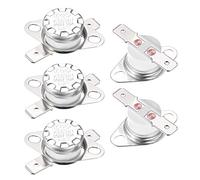 sourcing map KSD301 Interruptor Térmico para 190 °C, Termostato del Interruptor de Control Temperatura Cerámica 10A 6.3mm PIN Normalmente Cerrado NC para Microondas Horno Cafetera, 5pcs