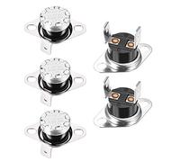sourcing map KSD301 Interruptor Térmico para 65 °C, Termostato del Interruptor de Control Temperatura 10A Normalmente Abierto NO para Microondas Horno Cafetera Calefacción Eléctrica, 5pcs