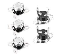 sourcing map KSD301 Interruptor Térmico para 75 °C, Termostato del Interruptor de Control Temperatura 10A Normalmente Cerrado NC para Microondas Horno Cafetera Calefacción Eléctrica, 5pcs