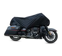 sourcing map L Negro Funda Media Mitad para Moto Cubierta Impermeable Protector de Lluvia Polvo UV