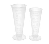sourcing map Laboratorio vaso cónico de plástico Vaso medidor graduado 50ML 100ML