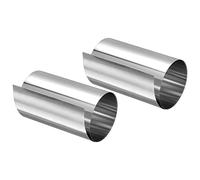 sourcing map Lámina de Acero Inoxidable 304, Rollos Hojas Tiras de Placa Fina 0,08x100x1000mm para Artesanías, Equipo Electronico, Tono Plateado 2 Piezas
