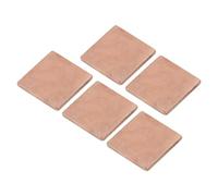 sourcing map Lámina de Cobre para Disipador de Calor, Espesor de 1.5mm, 15 x 15mm con Cinta Adhesiva Conductora Térmica para Enfriamiento de CPU de Computadora, Juego de 5