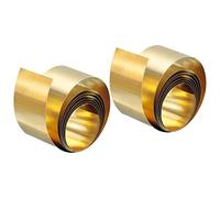 Sourcing Map Lámina de Latón, 2 Rollos de Chapa 0,2x30x1000mm, Tira Dorada para Artesanías, Reparaciones Eléctricas, Puesta a Tierra