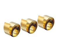 sourcing map Lámina de Latón, 3 Rollos de Chapa de Latón, Rollo de Latón de 0,1x30x1000mm, Tira Latón Dorada para Artesanías, Reparaciones Eléctricas, Puesta a Tierra