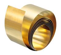 sourcing map Lámina de Latón, Rollo de Chapa de Latón, Rollo de Latón de 0,2x30x1000mm, Tira Latón Dorada para Artesanías, Reparaciones Eléctricas, Puesta a Tierra