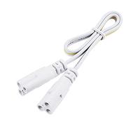 sourcing map Lámpara Conexión Cable para T4 T5 T8 LED Tubería, 30cm 3 Pasadores Doble Extremo Luz Eslabones Cables Extensión Cable Paquete de 2