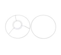 sourcing map Lámpara Pantalla Anillo, 150mm Dia Pantalla Soporte Marco Anillo para Lámpara Enchufe, Horneado Revestimiento Hierro 1 Conjunto