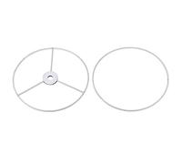 sourcing map Lámpara Pantalla Anillo, 150mm Dia Pantalla Soporte Marco para Conexión Lámparas Arpa, Horneado Revestimiento Hierro 1 Conjunto