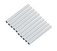 sourcing map Lámpara Tubo Boquilla, M10 Rosca 120mm Longitud Hueco Lámparas Reparación Pieza Herraje para Lámpara Luces, Zinc Chapado Plateado Tono, Paquete de 10