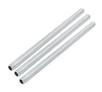 sourcing map Lámpara Tubo Boquilla, M10 Rosca 200mm Longitud Hueco Lámparas Reparación Pieza Herraje para Lámpara Luces, Zinc Chapado Plateado Tono, Paquete de 3