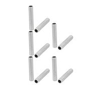 sourcing map Lámpara Tubo Boquilla, M10 Rosca 55mm Longitud Hueco Lámparas Reparación Pieza Herraje para Lámpara Luces, Zinc Chapado Plateado Tono, Paquete de 10