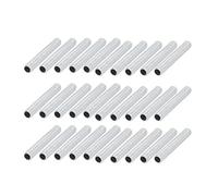 sourcing map Lámpara Tubo Boquilla, M10 Rosca 70mm Longitud Hueco Lámparas Reparación Pieza Herraje para Lámpara Luces, Zinc Chapado Plateado Tono, Paquete de 30
