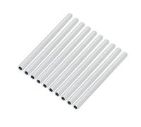 sourcing map Lámpara Tubo Boquilla, M6 Rosca 100mm Longitud Hueco Lámparas Reparación Pieza Herraje para Lámpara Luces, Zinc Chapado Plateado Tono, Paquete de 10