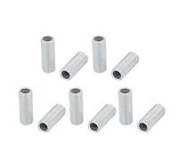 sourcing map Lámpara Tubo Boquilla, M8 Rosca 20mm Longitud Hueco Lámparas Reparación Pieza Herraje para Lámpara Luces, Zinc Chapado Plateado Tono, Paquete de 10
