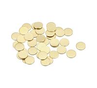 sourcing map Latón Estampado En Blanco, Metal Bricolaje Etiqueta para Artesanía, Colgante Decoración 8mmx1mm