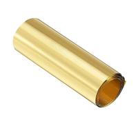 sourcing map Latón Hoja Rollo, Metal Lámina Placa 1000mm Longitud X100mm Ancho x 0.03 Grosor