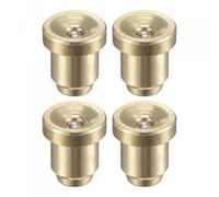 sourcing map Latón Presione Botón Brida Grasa Aceite Copa 6mm Bola Engrasador para Lubricación Sistema 4 Piezas