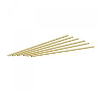 sourcing map Latón Redondo Tubo 2mm OD 0,5mm Pared Grosor 100mm Longitud Tubería Tubo 6uds