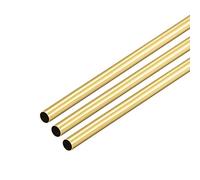 sourcing map Latón Redondo Tubo, 300mm Longitud 5mm OD 0,2mm Pared Grosor, Sin Costura Recto Tubería Tubo 3uds