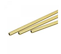 sourcing map Latón Redondo Tubo 3mm OD 0,3mm Pared Grosor 300mm Longitud Tubo Tubería 3uds