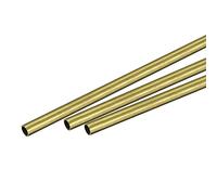 sourcing map Latón Redondo Tubo 6mm OD 0,5mm Pared Grosor 200mm Largo Tubo Tubería 3uds
