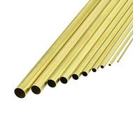 sourcing map Latón Tubo, 1,5mm 2,5mm 3,5mm 4,5mm 5,5mm 6,5mm 7,5mm 8,5mm 9,5mm 11mm OD x 0,2mm Pared Grosor 300mm Longitud Sin Costura Redonda Tubería Tubo, Paquete de 10