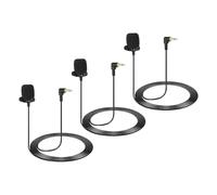 sourcing map Lavalier - Micrófono de solapa de 3,5 mm, micrófono de condensador monocromático de 1,5 m, con cable, condensador unidireccional, mini micrófono de solapa para profesores, presentadores
