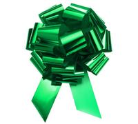 sourcing map Lazo metálico extra gigante de 60 cm para envolver regalos de Navidad, para bodas, cestas de coche, regalo grande, color verde oscuro