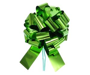 sourcing map Lazo metálico extra grande para envolver regalos de Navidad, 40 cm, para bodas, cestas de coche, regalos, lazo grande para regalo, color verde césped