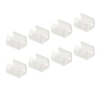 sourcing map LED Neón Montaje Clips, Fijación Abrazaderas Soporte Ajuste 8mm Silicona LED Neón Flexible Tira Iluminación, Paquete de 50