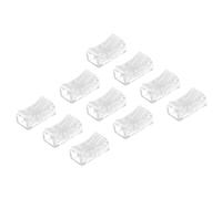 sourcing map LED Tira Conector 4 Pasador, 8mm LED Conectores para Tira Luces, RGB Sin Cables Clips para Tira Luz Sin Espacio Pista Iluminación Conector, Paquete de 10