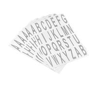 sourcing map Letras Pegatinas Gris Alfabeto Adhesivo Letra Etiqueta PVC Vinilo para Buzón Dirección Ventana Puerta, Paquete de 15