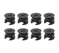 sourcing map Leva Bloqueo Tuerca para Muebles, 8uds 15x12mm Junta Conector Bloqueo Tuercas Muebles Conexión Leva Montajes, Negro